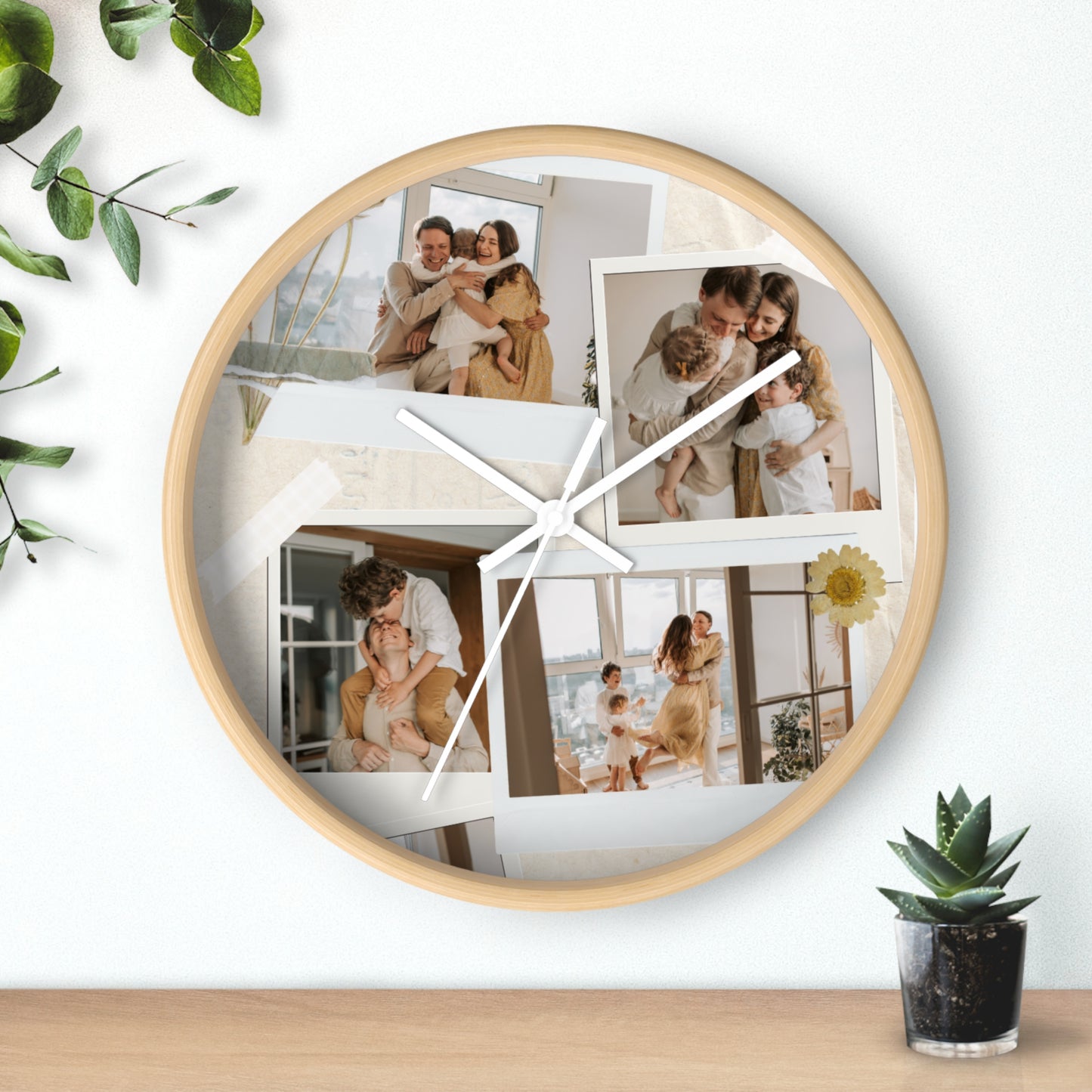 Personalized Family Photo Wall Clock, Home Accessories