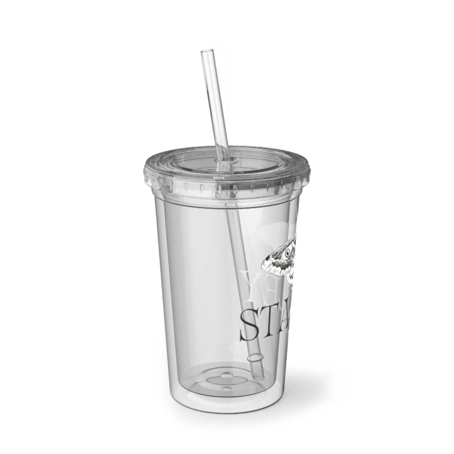Stylish Acrylic Cup With Straw
