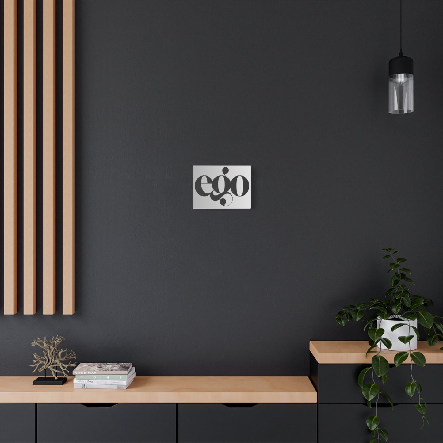 Stylish Wall Art Canvas with 'ego' Design