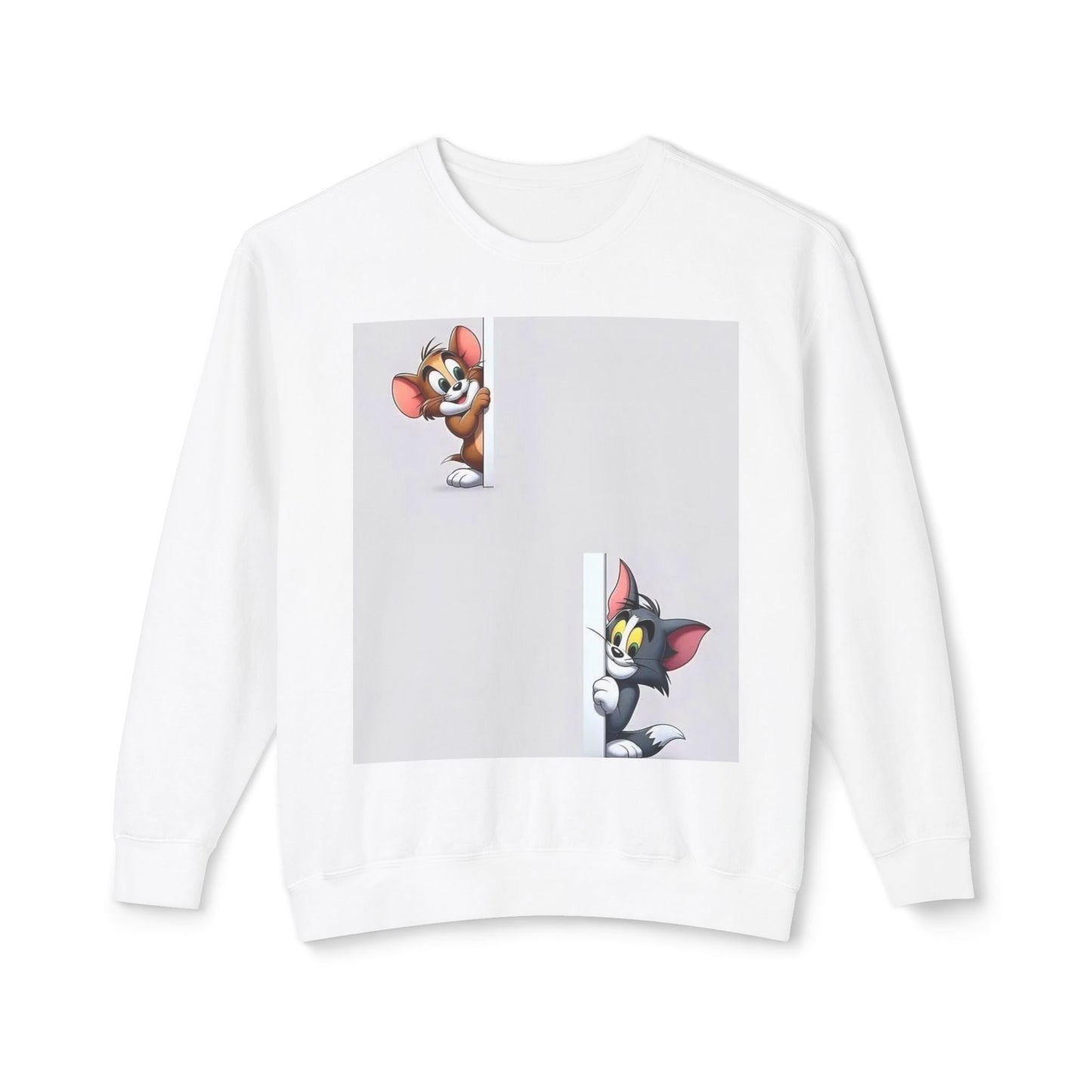 Tom and Jerry Unisex Lightweight Crewneck Sweatshirt