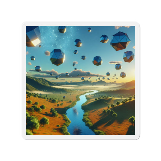 Die-Cut Magnets - Whimsical Landscape Nature-Inspired Decor and Gifts