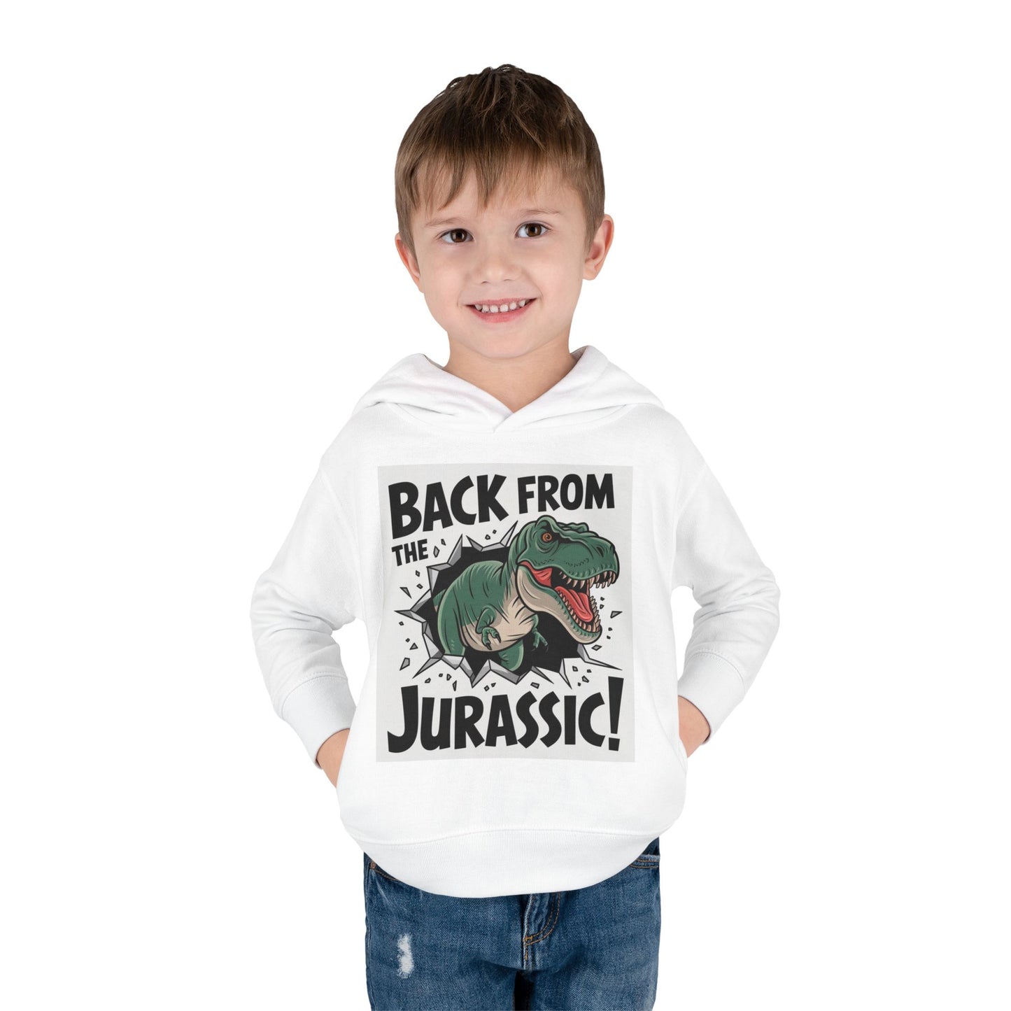 Dinosaur-Themed Toddler Fleece Hoodie - Kids Pullover