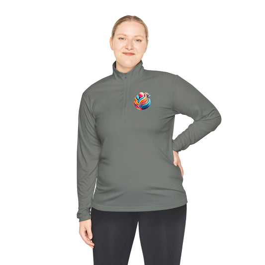 Vibrant Unisex Quarter-Zip Pullover