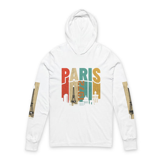 Paris Cityscape Unisex Hooded Long Sleeve