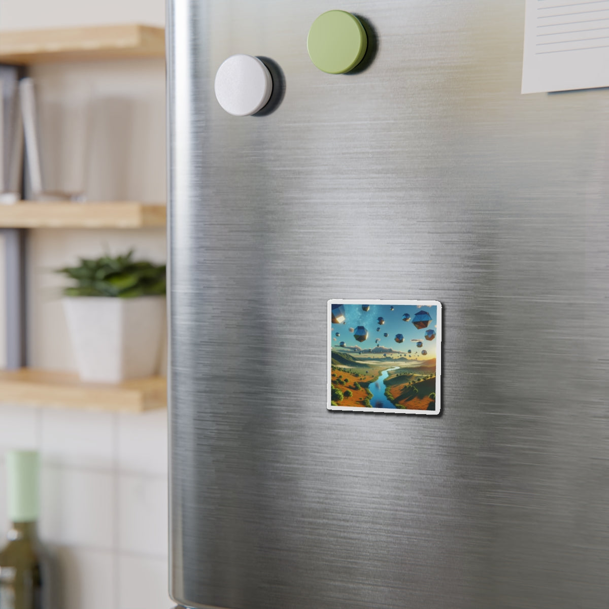Die-Cut Magnets - Whimsical Landscape Nature-Inspired Decor and Gifts
