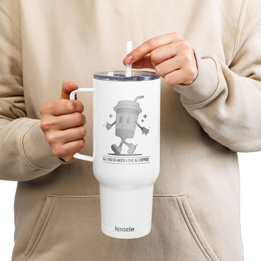 Engraved Insulated Tumbler, Travel Mug for Coffee Lovers