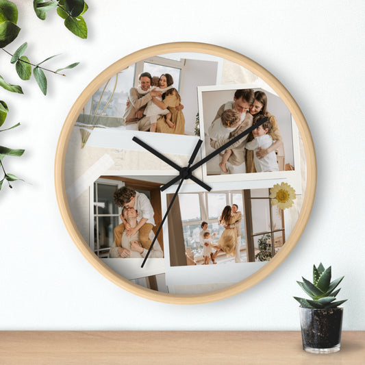 Personalized Family Photo Wall Clock, Home Accessories