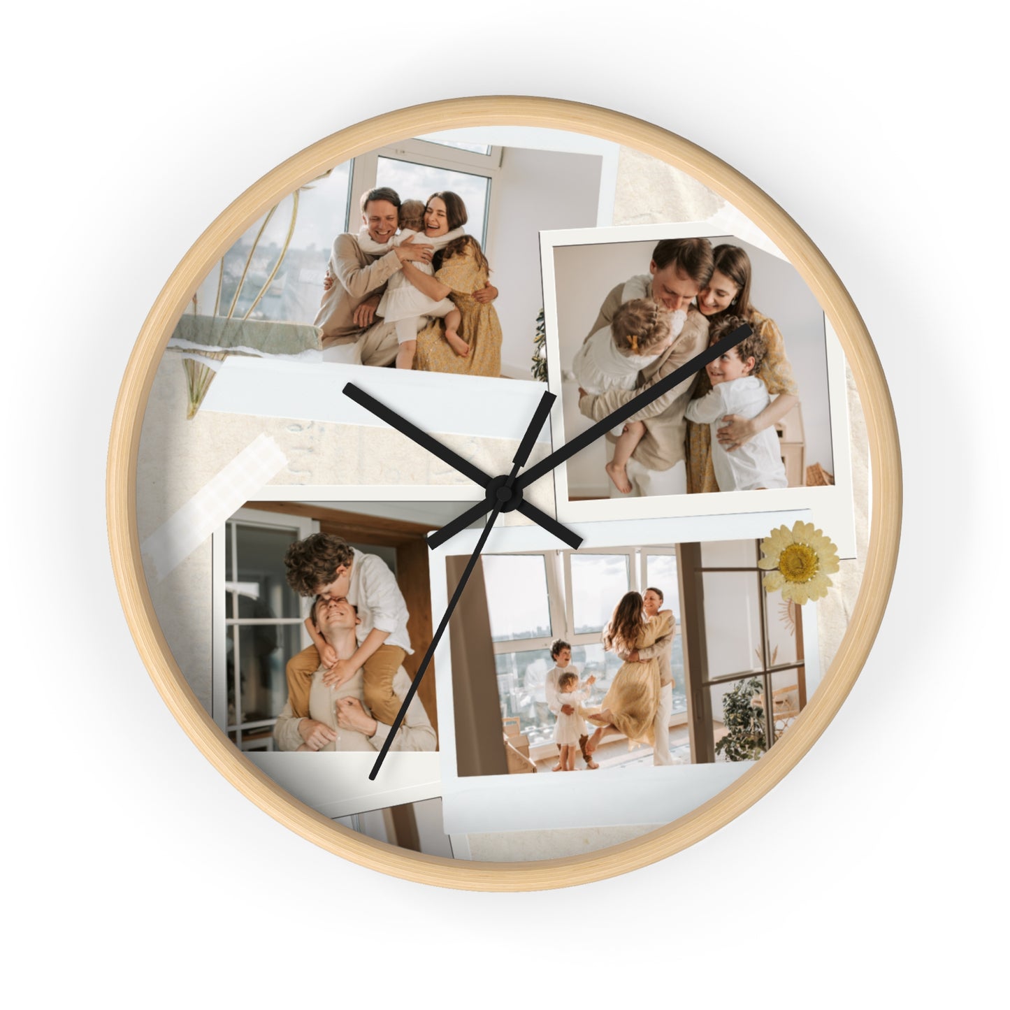 Personalized Family Photo Wall Clock, Home Accessories
